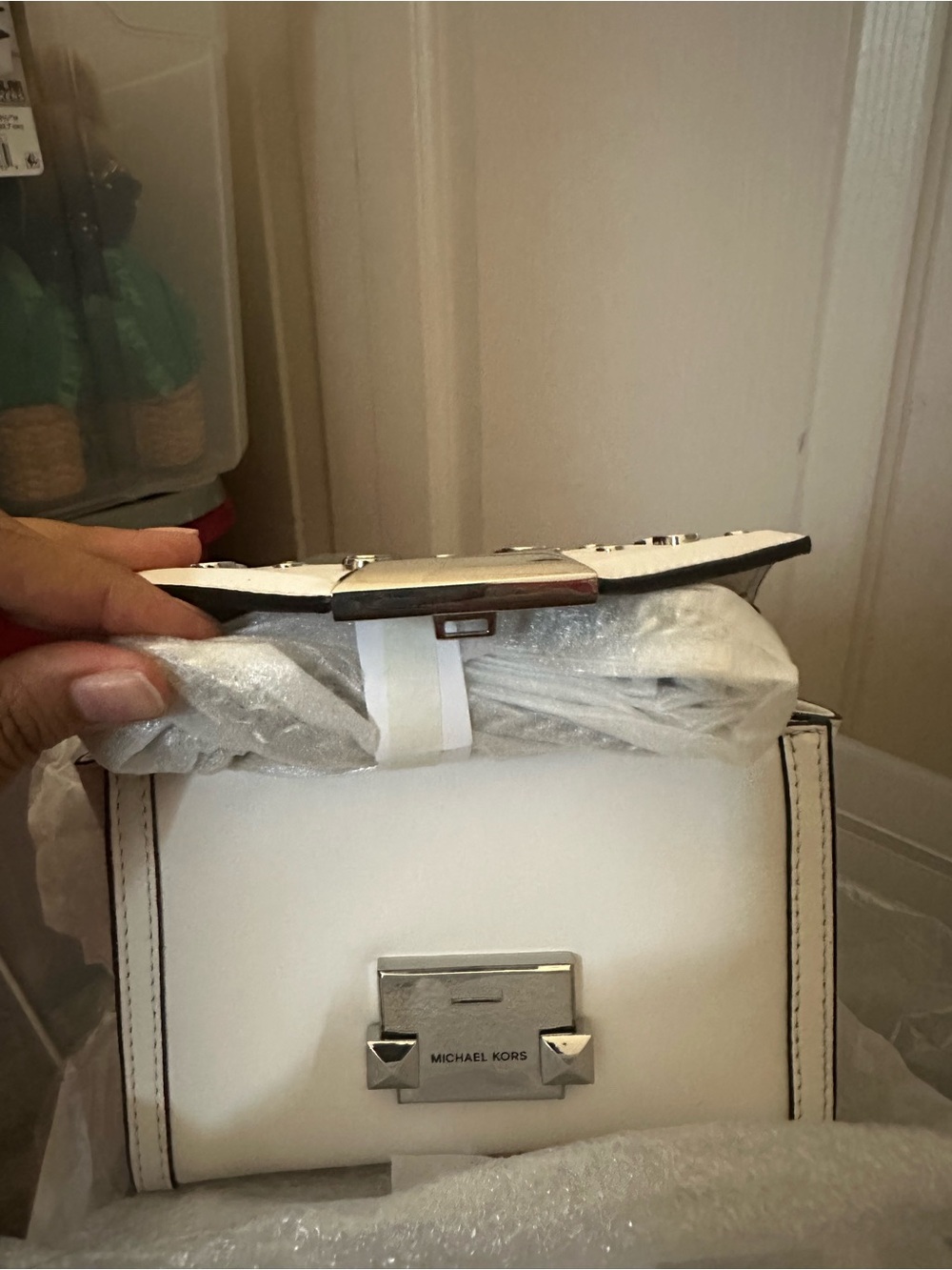 Michael Kors Whitney Leather Crossbody with Silver Hardware